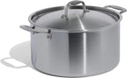 Made In Cookware | 12 Quart Stainless Steel Stock Pot With Lid | 5 Ply Stainless Clad | Professional Cookware | Crafted in Italy | Induction Compatible