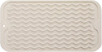 MicoYang Silicone Dish Drying Mat for Multiple Usage,Easy clean,Eco-friendly,Heat-resistant Silicone Mat for Kitchen Counter or Sink,Refrigerator or Drawer Liner Tapioca S 12 inches x 6 inches
