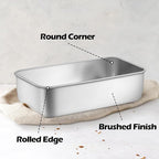 Leonyo 8 Pack Loaf Pans for Baking Bread, 9IN x 5IN Stainless Steel Loaf Bread Pans Set for Homemade Meatloaf, Bananas, Brownies, Lasagnas, Dishwasher Oven Safe