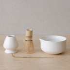 WENSHUO Matcha Kit - Premium Matcha Whisk Set with Traditional Bamboo Tools, Ideal Matcha Tea Set for Home (Matte White)