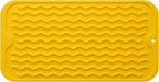 MicoYang Silicone Dish Drying Mat for Multiple Usage,Easy clean,Eco-friendly,Heat-resistant Silicone Mat for Kitchen Counter or Sink,Refrigerator or Drawer Liner Yellow S 12 inches x 6 inches