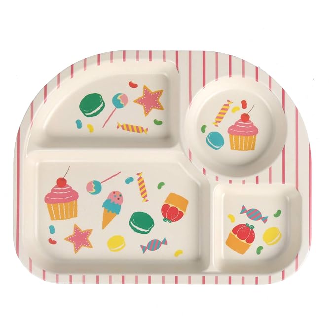 shopwithgreen 7Pcs/Set Bamboo Kids Dinnerware Set - Children Dishes - Food Plate Bowl Cup Spoon Fork Set Dishware, Cartoon Tableware, Dishwasher Safe Kids Healthy Mealtime, BPA Free