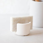 Selegna Diatomaceous Earth Sponge Holder - Drying Rack, Absorbent Stone Kitchen Sink Organizer, Beige (Small)