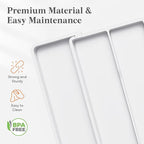 Lifewit Utensil Organizer for Kitchen Drawers, Expandable Cooking Utensil Tray, Adjustable Cutlery Silverware Flatware Holder, Plastic Spatula Tools Storage Divider, 11-18 x 14", White
