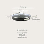All-Clad HA1 Hard Anodized Nonstick Fry Pan 12 Inch Induction Oven Broiler Safe 500F, Lid Safe 350F Pots and Pans, Cookware Black
