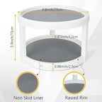 Lazy Susan Organizer, 2 Tier Non Skid Spice Rack Turntable,360 Degree Rotating Seasoning Organizer, 10-Inch Spinning Organizer for Pantry Cabinet, Kitchen, Countertop, Vanity Display Stand