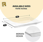 6 Pack Extra Large Plastic Serving Trays for Party - 16 x 11 Clear Plastic Tray - Heavy Duty Trays for Food - Rectangular Party Serving Trays and Platters (Clear)