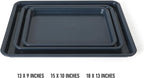 Calphalon Legacy 3 Piece 18 ", 15" and 13" PFA Free Nonstick Cookie Sheet - Navy Blue