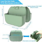 Hanging Silicone Sponge Holder for Kitchen Sink, Green