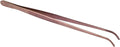 O'Creme Stainless Steel Precision Kitchen Tweezer Tongs with Serrated Tips for Gripping (10" Curved, Rose Gold)