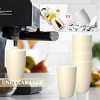 Homienly Wheat Straw Cups - Unbreakable Cups Set of 6,20 oz Dishwasher & Microwave Safe Drinking Glasses for Everyday Use-Beige