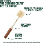 Scotch-Brite Greener Clean Bottle & Straw Brush Set with 2 Replaceable Bottle Brush Heads