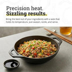 Lodge 6.25 Inch Cast Iron Mini Wok with Dual Loop Handles – PFAS FREE Pre-Seasoned Individual Serving Pan – Stovetop & Oven Safe Heavy Duty Sauce Wok – Made in USA