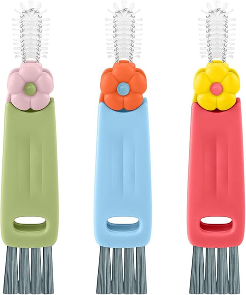 3 in 1 Cup Lid Gap Cleaning Brush Set, Multifunctional Insulation Bottle Cleaning Brush, Mutipurpose Portable Cup Lid Gap Cleaner, Home Kitchen Crevice Brush Cleaning Tools