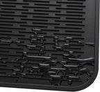 MicoYang Silicone Dish Drying Mat for Multiple Usage,Easy clean,Eco-friendly,Heat-resistant Silicone Mat for Kitchen Counter or Sink,Refrigerator or Drawer Liner Black 3XL 28 inches x 18 inches