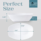 Posh Setting White Plastic Serving Bowls - Oval, 72 Ounce, 4 Pack