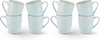 famiware Jupiter Coffee Mugs Set of 4, 14 OZ Coffee Mug, Microwave and Dishwasher Safe, Coffee Cups with Handle for Coffee, Tea, Cocoa, Milk, Light Blue (Pack of 2)