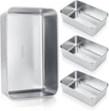 4 Pack Stainless Steel Loaf Pan 8.5 x 5.5 Inch Banana Bread Pan for Homemade Bread Loaf Pans for Baking Bread Tin Sourdough Bread Baking Pan Metal Sandwich Loaf Bread Pans for Meatloaf, Cake