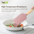 Silicone Spatula Set, Food Grade Rubber Spatula-4 Piece Nonstick Rubber Spatulas, Spoonula, Jar Scraper for Cooking, Baking, Mixing, Frosting - Heat Resistant Up to 600°F (5 Pcs Spatula Pink)