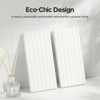 Razborci 2PCS Water Absorbing Stone Drying Tray Mat For Bathroom Sink & Kitchen Counter Faucet Organizer Decor, Quick Dry Dish Soap Dispenser Sponge Holder, Vanity Sink Caddy Bar Coaster,White-8"*3.8"