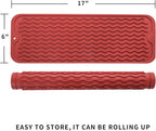 MicoYang Silicone Dish Drying Mat for Multiple Usage,Easy clean,Eco-friendly,Heat-resistant Silicone Mat for Kitchen Counter,Sink,Bar,Bottle,or Cup Red M 17 inches x 6 inches