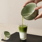 Matcha Whisk Set, Matcha Set with Ceramic Matcha Bowl, Bamboo Whisk & Holder, Sifter, Tea Scoop (Celadon)