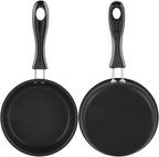 Small Frying Pan Skillet, Nonstick Mini Frying Pan with Handle Black Portable Cookware Pot for Gas Cooktops Household 4.72 inch