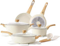 SENSARTE Ceramic Cookware Sets, Pots and Pans Set Non stick, 14 Piece Induction Cookware, Non toxic Healthy Non Stick Kitchen Cooking Set, with Frying Pans Set, PFAS PTFE PFOA PFOS Free