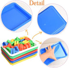 10 Pack Plastic Art Trays for Adult Crafts, Large Multicolor Activity Trays for DIY Projects, Painting, Beading, Jewelry Making, Resin & Workspace Organization