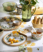 Boston International Vintage-Inspired Glass Serving Bowl with Embossed Floral Pattern for Salad Snacks Dinner, Small 4.75" x 2.25", Olive Green Codi
