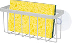 SHFKS Sponge Holder for Kitchen Sink,Sink Sponge Holder,Sink Caddy, Soap Holder,Bathroom,Scrubbers (Mat Silver)