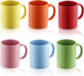 Evanda Coffee Mugs Set of 6 Pieces 12oz, Ceramic Cups with Handle for Latte, Hot Tea, Cappuccino, Mocha, Cocoa, Milk, Dishwasher Safe, Mutil Colors