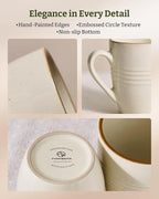 famiware Jupiter Coffee Mugs Set of 4, 14 OZ Coffee Mug, Microwave and Dishwasher Safe, Coffee Cups with Handle for Coffee, Tea, Cocoa, Milk, Multi-color (Pack of 2)