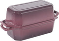 Bread Pan Cast Iron Loaf Pan with Lid Bread Loaf Pan 8.5x4.5 Inch Loaf Pan Enameled Cast Iron Sourdough Loaf Pan, Magenta