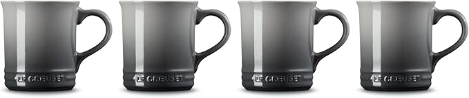 Le Creuset Stoneware Set of 4 Mugs, 14 oz. each, Oyster