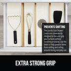 GORILLA GRIP powerGRIP Drawer Shelf and Cabinet Liner, Thick Strong Hold, Non-Adhesive Liners Protect Kitchen Cabinets and Cupboard, Bathroom Drawers, Easy Install, Breathable Mat, 12" x20' Snow White