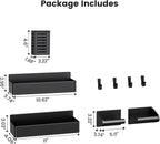 Magnetic Spice Rack for Refrigerator,4 Pack Magnetic Shelf,Fridge Magnet Organizer with Paper Towel Holder and Utensils Racks,Fridge Organizers and Storage Black(4 Pack)
