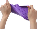MicoYang Silicone Bathroom Soap Dishes with Drain Spout-Bathroom and Kitchen Sink Organizer,Sponge Holder,Dish Soap Tray,Perfect for Dispenser,Scrubber,Bottle,Cup on Sink or Counter-Purple 9.6"×5.3"
