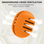 Fauxomor Makeup Sponge Holder,Double-sided 5-line Vented Silicone Beauty Make Up Blender Case for Travel,Shatterproof Make-Up Sponge Travel Case for All Sponges Reuse Easy Carry,Bright Orange