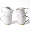 famiware Coffee Mugs Set of 4, 13 oz Mug Set, Ceramic Cup Set with Handle for Coffee, Tea, Cocoa, Milk, Constellation Series, White