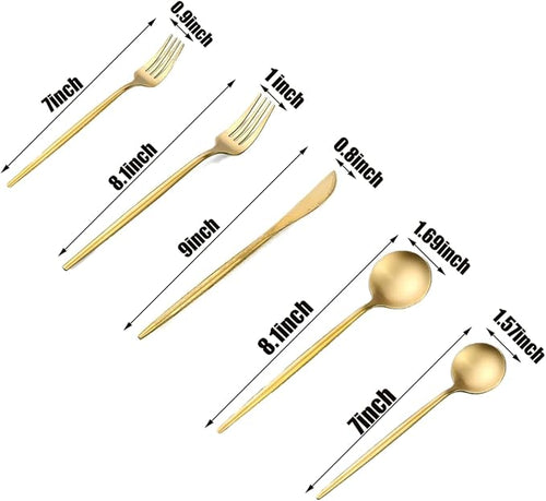 300-Piece Food Grade Gold Silverware Set, Luxury Flatware Set for 60 - Premium Stainless Steel Cutlery Set with Spoons Forks Knives, Shiny Gold Polished Kitchen Utensils for Home Restaurant Hotel