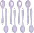 ELANE 8 Pcs Silicone Cooking Spoons Set,Mixing Spoons for Cooking Spoons for Nonstick Cookware Silicone Serving Spoons,Mixing Spoons for Cooking (Purple)