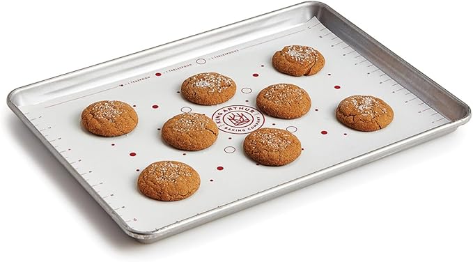 King Arthur Baking Company Cookie Mat, Oven Safe Silicone Reusable Baking Mat, For Precise Cookie Dough Spacing And Placement, Fits Half-Size Pans