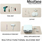 MicoYang Silicone Dish Drying Mat for Multiple Usage,Easy clean,Eco-friendly,Heat-resistant Silicone Mat for Kitchen Counter or Sink,Refrigerator or Drawer Liner Tapioca 5XL 36inches x 18inches
