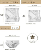MALACASA Plates and Bowls Set, 12-Piece Modern Porcelain Dinnerware for 4, Marble Square Ceramic Dish Set, Microwave and Dishwasher Safe, Flora Series
