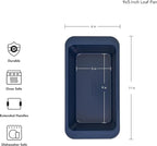 KitchenAid Nonstick Swiss Engineered Aluminized Steel Loaf Pan, Dishwasher Safe, 9 x 5 Inch, Ink Blue