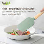 Silicone Spatula Set, Food Grade Rubber Spatula-4 Piece Nonstick Rubber Spatulas, Spoonula, Jar Scraper for Cooking, Baking, Mixing, Frosting - Heat Resistant Up to 600°F (4 Pcs Spatula Green)