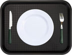 Yarlung 6 Pack Plastic Fast Food Trays, 16x12 Inches Restaurant Serving Trays Set for Coffee Table, Kitchen, Party, 6 Colors