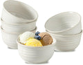 Ceramic Soup Bowls Set of 6, 20 Ounce Deep Creamy White Cereal Bowls, Microwave & Dishwasher Safe, Perfect for Oatmeal, Pasta, Salad, Dessert & Breakfast