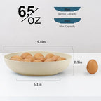 Wrova 10inch Wheat Straw Big Bowls Set of 6 - Large Salad Bowls 65oz set of 6 - Unbreakable Serving Bowls Microwave & Dishwasher Safe for restaurant - Big Plastic Bowls for Cereal,Salad - Beige Series
